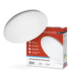 Светильник светодиодный серии DECO 36Вт 230В 6500К 2340лм 350х55мм НОЧНОЕ НЕБО IN HOME