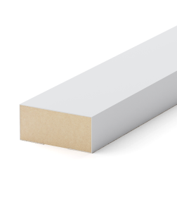 Интерьерная рейка МДФ STELLA модель12 Standart Белый 2800х27х12 мм.