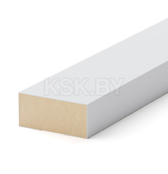 Интерьерная рейка МДФ STELLA модель12 Standart Белый 2800х27х12 мм.