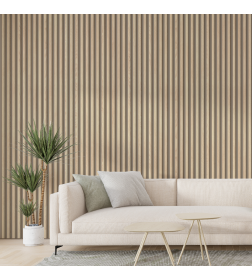 Интерьерная рейка МДФ STELLA модель12 Light Дуб Снежный 2800х27х12 мм.