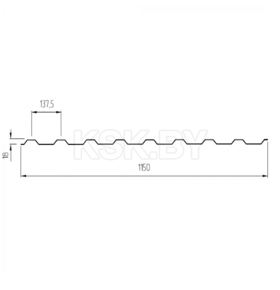 Профилированный монолитный поликарбонат МП-20  0,8*1150*2000 (бронза)