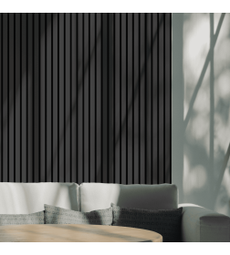 Панель МДФ STELLA Comfort De Luxe Акустическая Black Lead 2780х600х9 мм