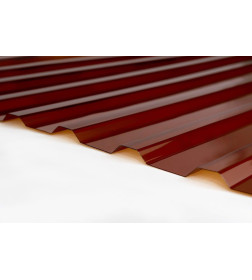 Профилированный монолитный поликарбонат МП-20  0,8*1150*2000 (бронза)