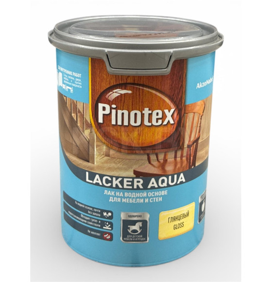 Декоративно-защитный лак PINOTEX Lacker Aqua 70 (глянцевый) 1л (5254084) 