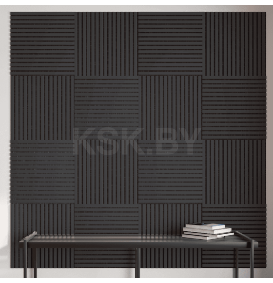 Панель акустическая МДФ STELLA Trend De Luxe Black Lead 2780х600х21 мм