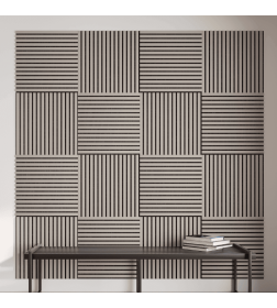 Панель акустическая МДФ STELLA Trend De Luxe Sandgrau 2780х600х21 мм