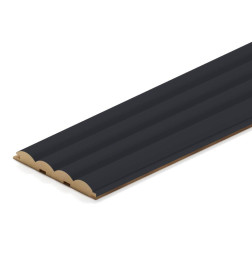 МДФ Панель STELLA Wave De Luxe  Black Lead 2700х119х16мм 