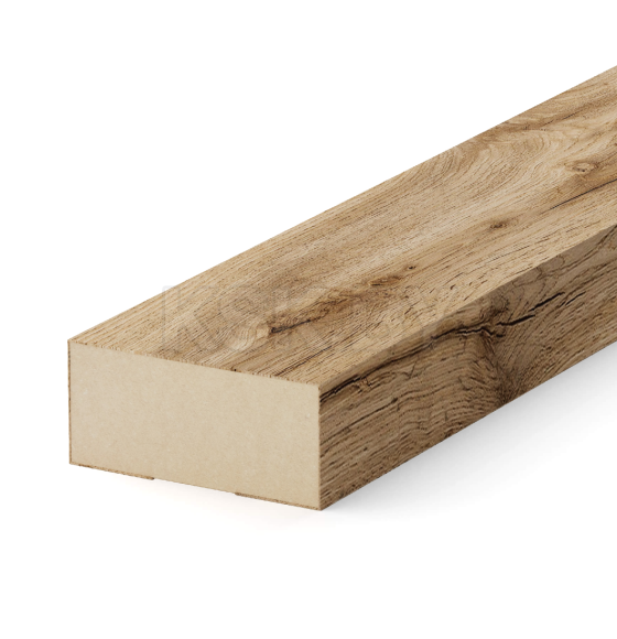 Интерьерная рейка МДФ STELLA модель12 Light Пекан 2800х27х12 мм.