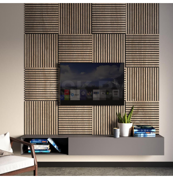 Панель МДФ STELLA Comfort Standart Акустическая Дуб Сонома 600х600х9 мм