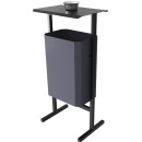 Урна уличная Allerd Стандарт 35л с пепельницей (серый) (5110510003) 