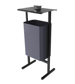 Урна уличная Allerd Стандарт 35л с пепельницей (серый)