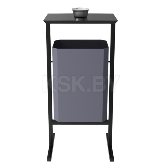 Урна уличная Allerd Стандарт 35л с пепельницей (серый) (5110510003) 