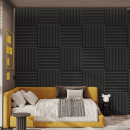 Панель МДФ STELLA Comfort De Luxe Акустическая Black Lead 600х600х9 мм