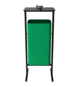 Урна уличная Allerd Стандарт 50л с пепельницей (зеленый)