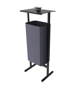 Урна уличная Allerd Стандарт 50л с пепельницей (серый)