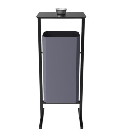 Урна уличная Allerd Стандарт 50л с пепельницей (серый)