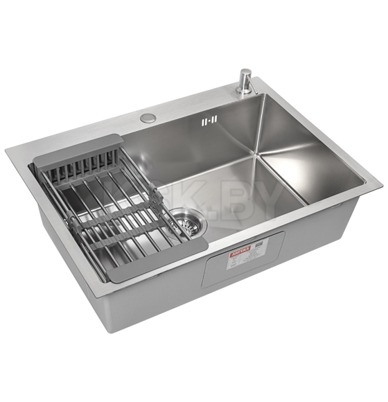 Комплект ARFEKA ECO AR мойка 700*500, коландер, дозатор SATIN DECOR MILLET GRAINS (ECO AR 700*500+CL AR+DS AR SATIN DE) 