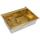 Комплект ARFEKA ECO AR мойка 700*500, коландер, дозатор GOLD DECOR (ECO AR 700*500+CL AR+DS AR GOLD DEC) 