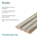 Панель Стеновая Реечная МДФ Stella Beats Standart Дуб грей 2700x119x16 мм