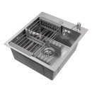 Комплект ASTERIX мойка 450*500, коландер, дозатор SATIN DECOR