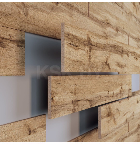 Панели 3D МДФ STELLA Light Пекан (уп-1.13 кв.м)