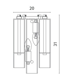 Светильник настенный Divinare CASCATA 7666/17 AP-2