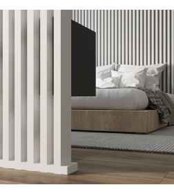 Интерьерная рейка МДФ Ривьера Белая 2700х30х40 мм.