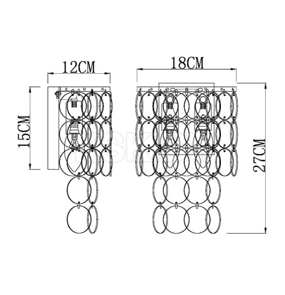 Светильник настенный Arte Lamp PIPIRIMA A4100AP-2CC (A4100AP-2CC) 