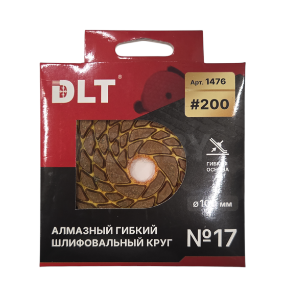 Алмазный гибкий шлифовальный круг DLT №17, #200, 100мм. (1476) 