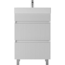 Тумба напольная Айсберг Бриз 60 2 ящика под умывальник Фостер DB3007T (DB3007T) 