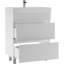 Тумба напольная Айсберг Бриз 70 2 ящика под умывальник Фостер DB3008T (DB3008T) 