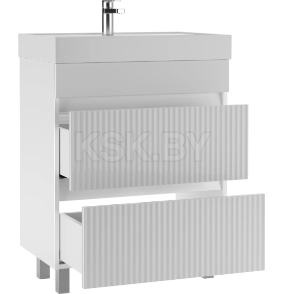 Тумба напольная Айсберг Бриз 70 2 ящика под умывальник Фостер DB3008T (DB3008T) 