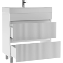 Тумба напольная Айсберг Бриз 80 2 ящика под умывальник Фостер DB3009T (DB3009T) 