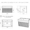 Тумба подвесная Айсберг Бриз 70 под умывальник Unit DB3003T (DB3003T) 