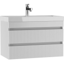 Тумба подвесная Айсберг Бриз 80 под умывальник 2 ящика Unit DB3005T (DB3005T) 