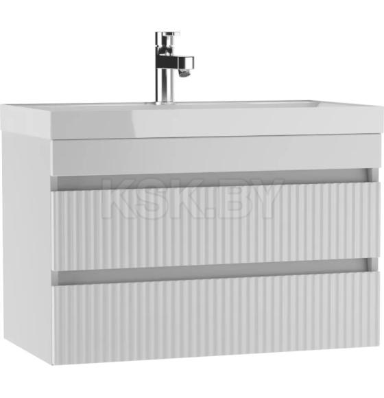 Тумба подвесная Айсберг Бриз 80 под умывальник 2 ящика Unit DB3005T (DB3005T) 