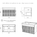 Тумба подвесная Айсберг Бриз 80 под умывальник 2 ящика Unit DB3005T (DB3005T) 
