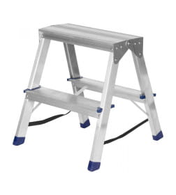 Лестница-стремянка алюминиевая двухсторонняя  44 см 2 ступени TARKO 
