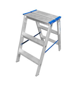 Лестница-стремянка алюминиевая двухсторонняя индустриальная 72 см 3 ступени TARKO