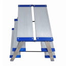 Лестница-стремянка алюминиевая двухсторонняя  с увеличенной площадкой  3 ступени TARKO (14203) 