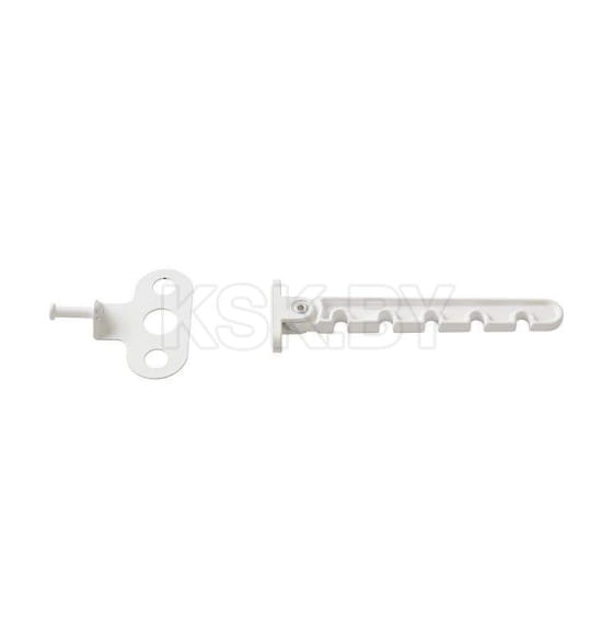 Ограничитель открывания металлический с держателем,белый  (ELE0015.07) 