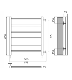 Полотенцесушитель Terminus Ватикан П6 500х600 бп500