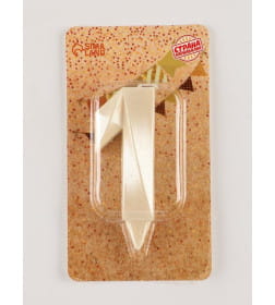 Свеча в торт "Грань" цифра "1" жемчужный, 6,5 см 9562151