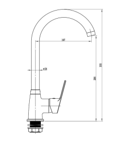 Смеситель для кухни Voda Tide TD519