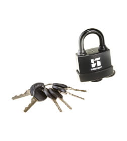 Замок навесной влагозащищённый АЛЛЮР ВС1Ч-375П  d8, 3мм чёрный