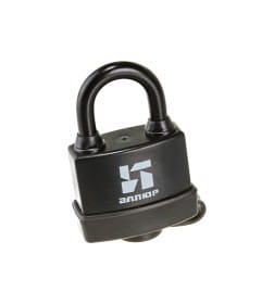 Замок навесной влагозащищённый АЛЛЮР ВС1Ч-375П  d8, 3мм чёрный