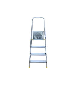 Лестница-стремянка алюминиевая 4 ступени (площадка сталь) Алюмет AMS7804