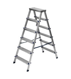 Лестница-стремянка двусторонняя алюминиевая (6 ступеней) Сибртех 97926