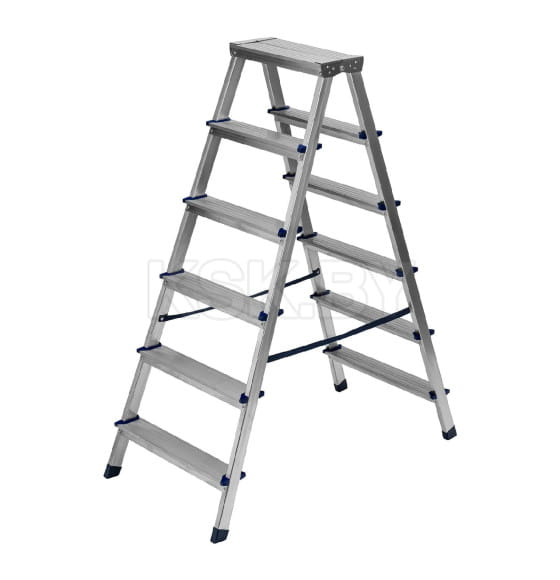 Лестница-стремянка двусторонняя алюминиевая (6 ступеней) Сибртех 97926 (97926) 