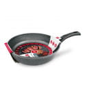 Сковорода 28 "Каменная" Серый гранит,  не съемная ручка Нева (19128) 